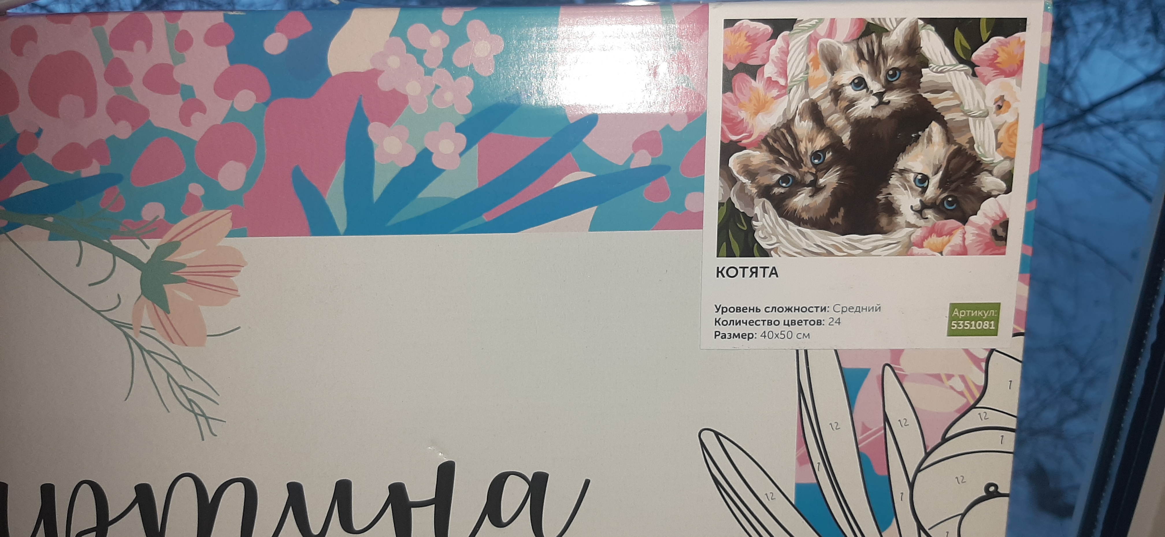 Фотография покупателя товара Картина по номерам на холсте с подрамником «Котята», 40 х 50 см