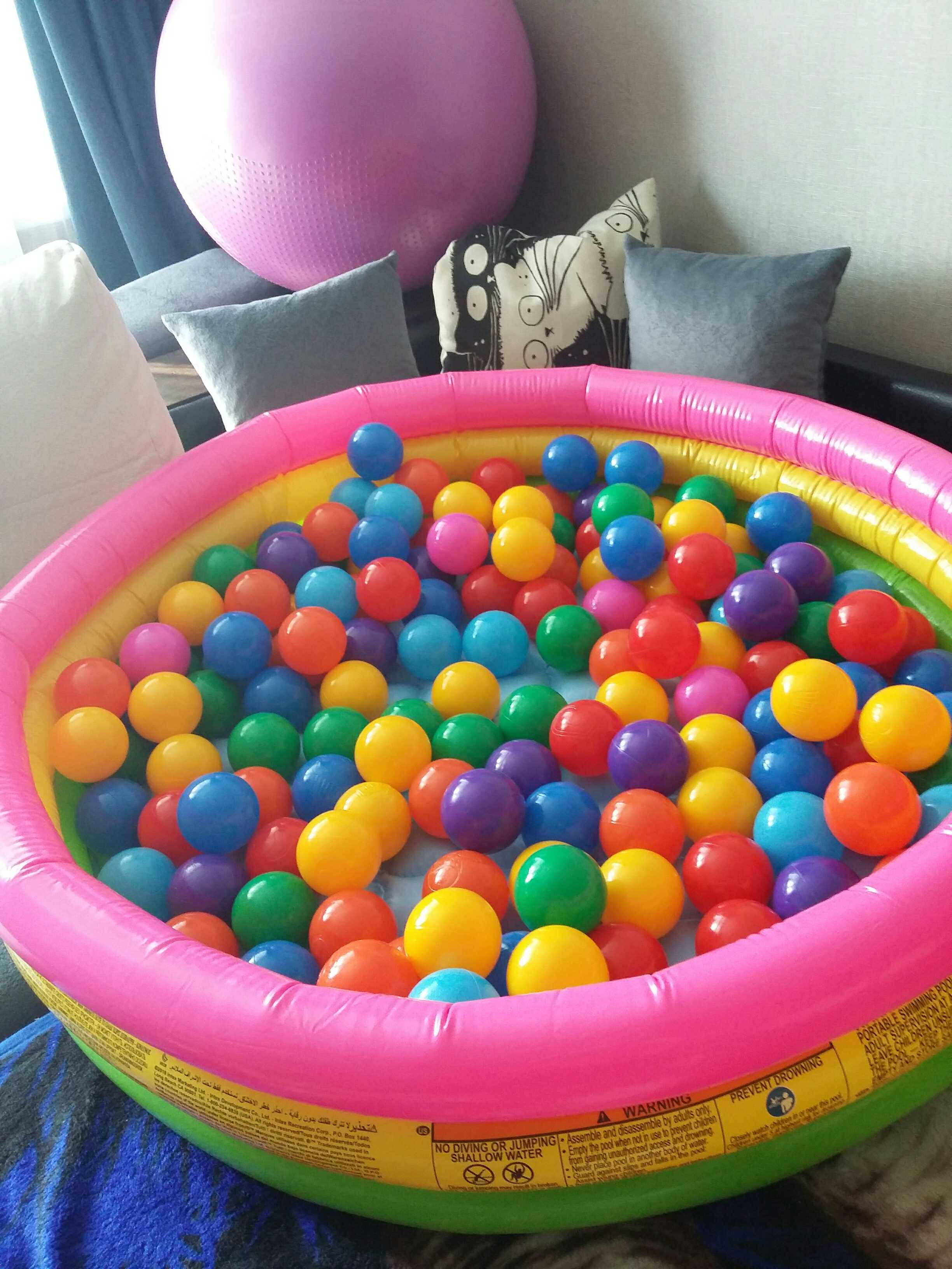 Фотография покупателя товара Шарики для сухого бассейна с рисунком, диаметр шара 7,5 см, набор 150 штук, разноцветные - Фото 39