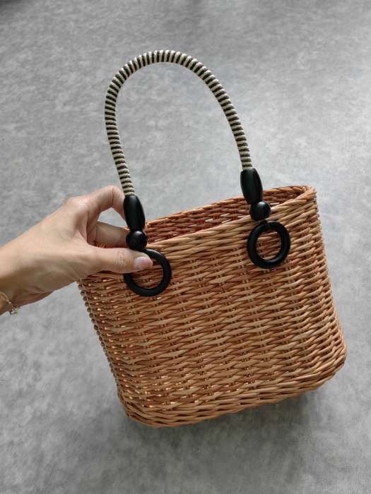 Фотография покупателя товара Ручки для сумки, 2 шт., вощёный шнур, 46±1×4.5 см, чёрные - Фото 3