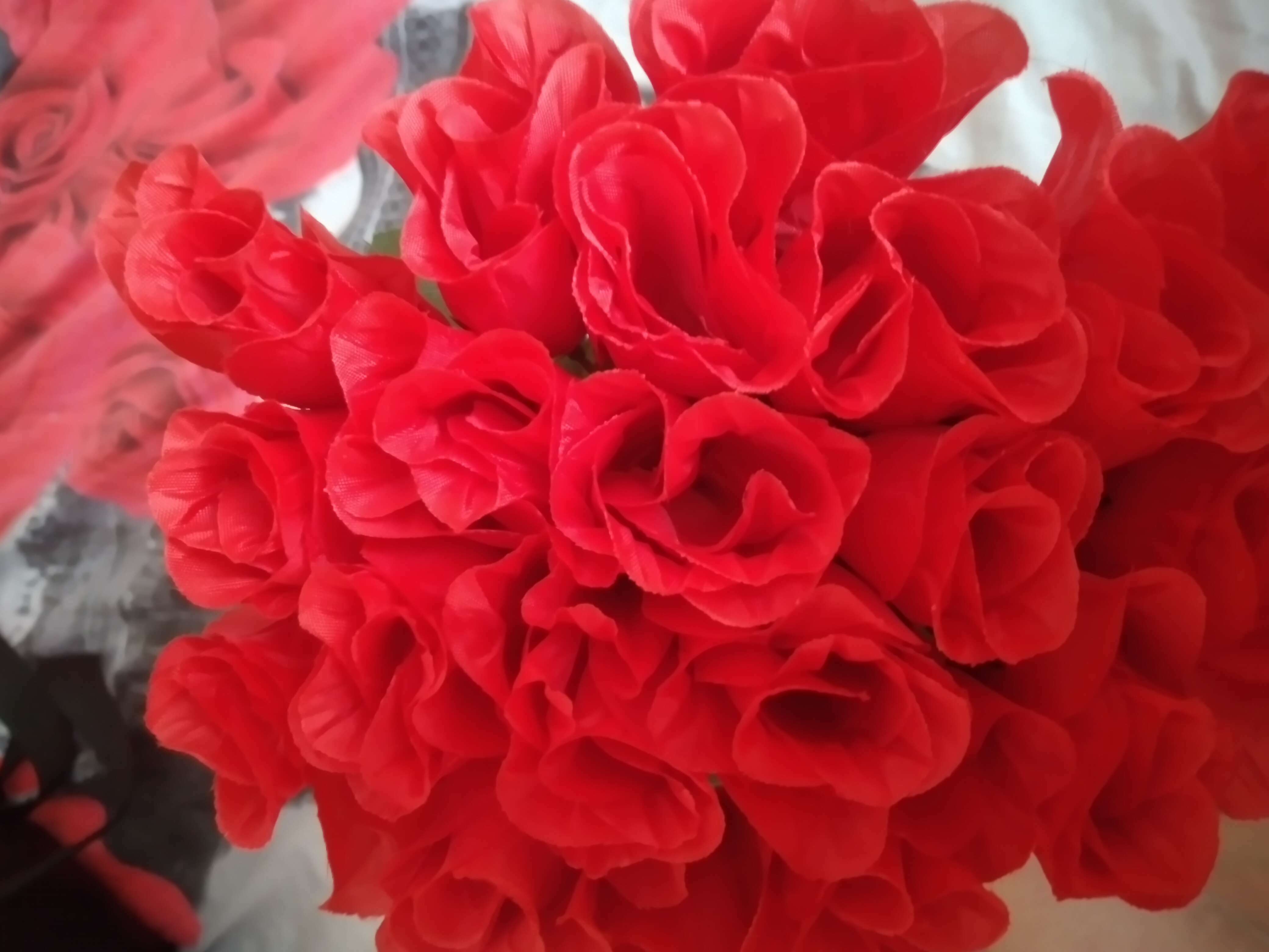 Фотография покупателя товара Цветы искусственные "Роза" 23 см, белый - Фото 4