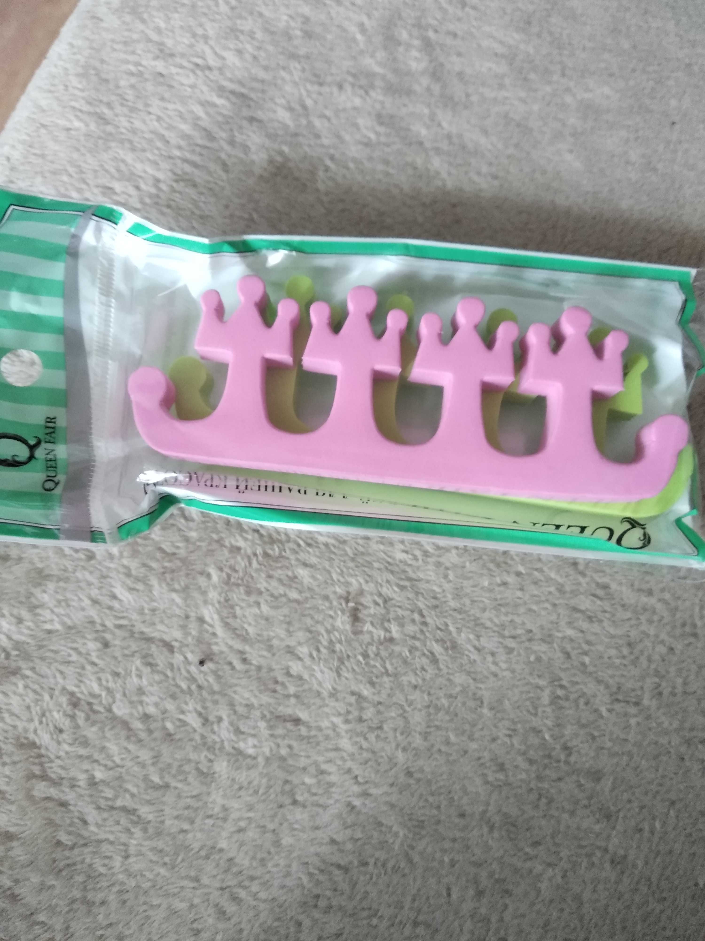 Фотография покупателя товара Разделители для пальцев «Короны», 2 шт, цвет розовый/зелёный - Фото 1