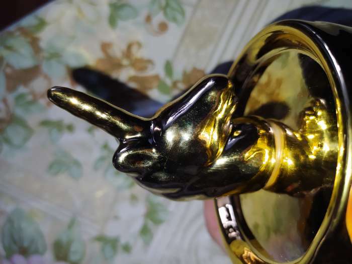 Фотография покупателя товара Шкатулка керамика "Золотой единорожек" 14,5х7,5х7,5 см - Фото 3