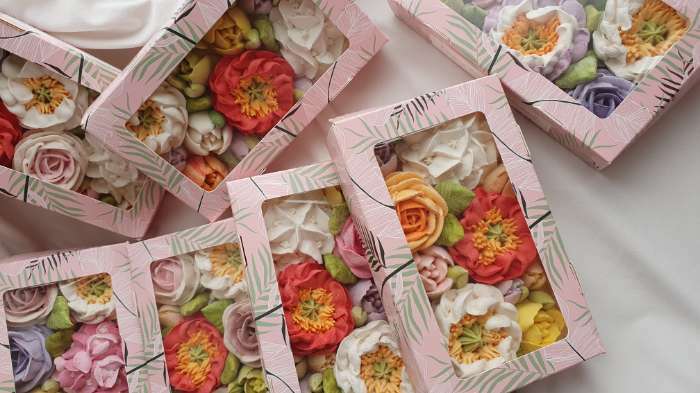 Фотография покупателя товара Кондитерская упаковка, коробка с ламинацией «Тропики», 20×12×4 см - Фото 1