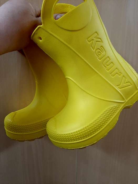 Фотография покупателя товара Сапоги резиновые детские, цвет жёлтый, размер 26-27 - Фото 1