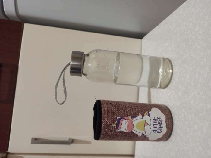 Фотография покупателя товара Бутылка для воды в чехле «Антистресс», 350 мл - Фото 2