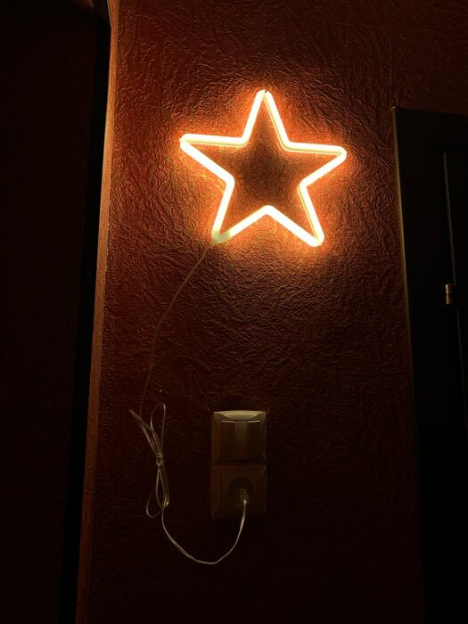 Фотография покупателя товара Светодиодная фигура «Звезда» 28 см, пластик, 220 В, свечение тёплое белое - Фото 2