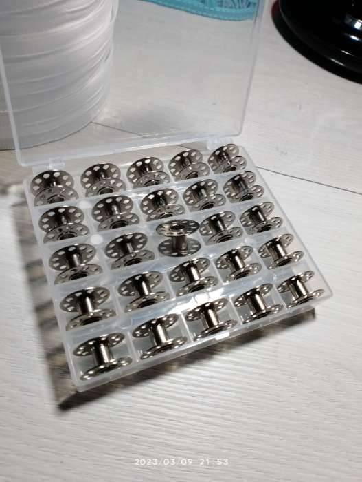 Фотография покупателя товара Набор шпулек в пластиковой коробке, d = 20 мм, 25 шт, металл