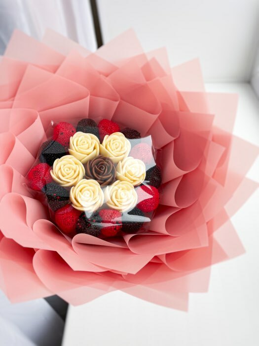 Фотография покупателя товара Пленка для цветов, матовая, пудровая, 0,57 х 10 м - Фото 1