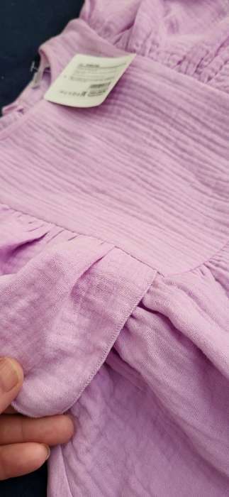 Фотография покупателя товара Комплект для девочки (блузка, шорты) MINAKU цвет лиловый, рост 152 - Фото 2