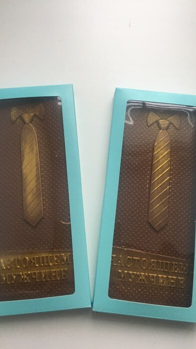 Фотография покупателя товара Форма для шоколада и конфет пластиковая «Плитка. Мужчине», цвет прозрачный - Фото 1