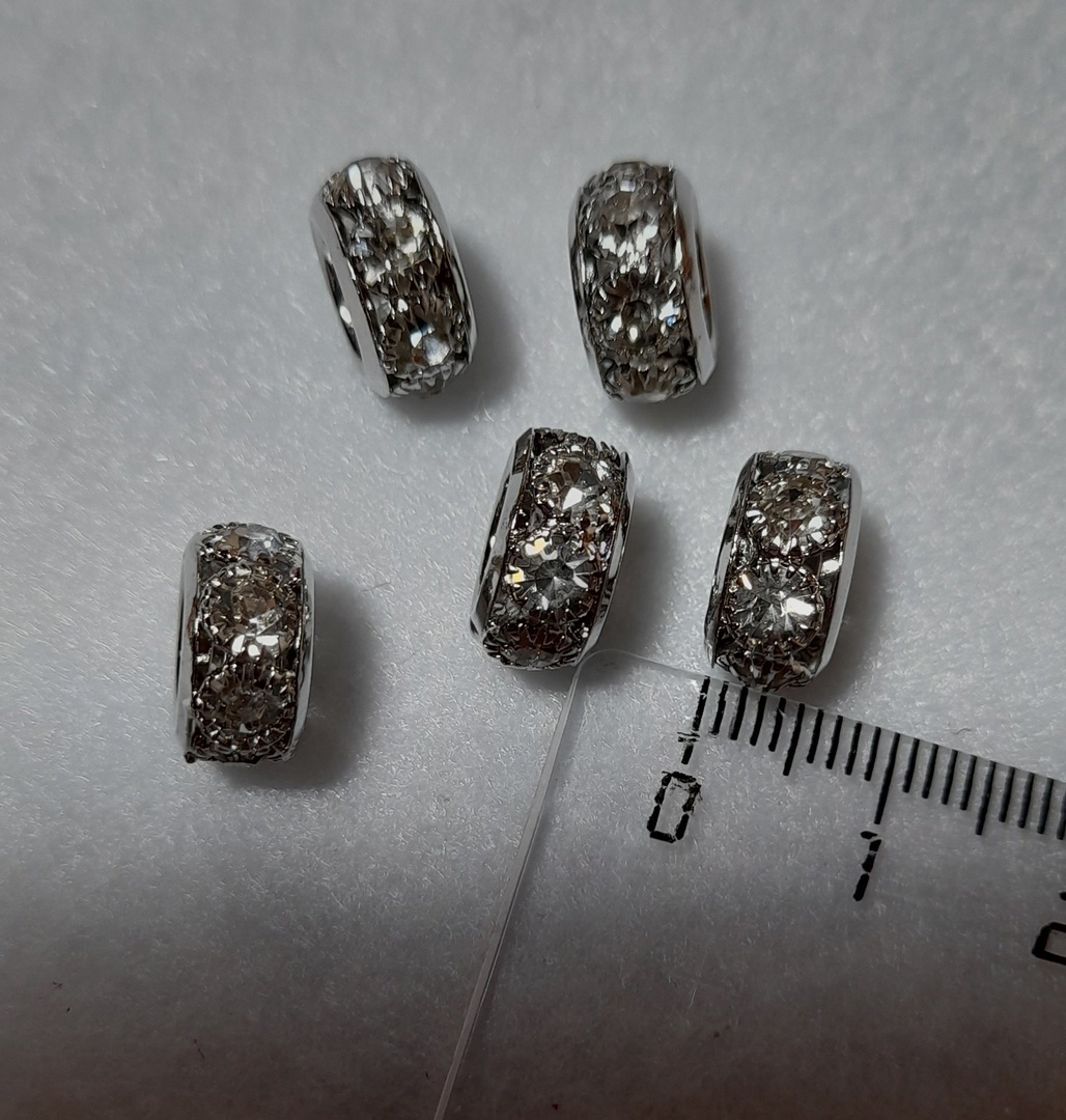 Фотография покупателя товара Шарм разделитель для бусин «Солнце», белый в серебре - Фото 4