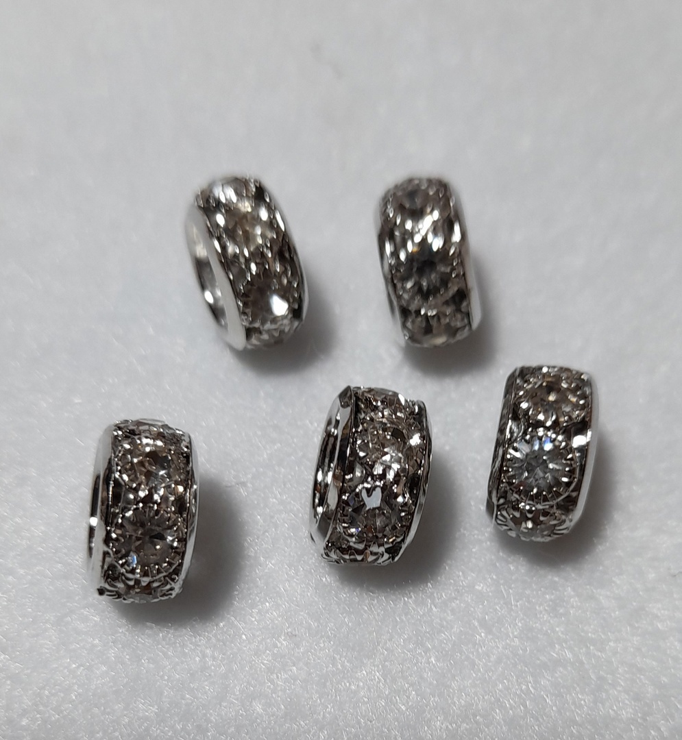 Фотография покупателя товара Шарм разделитель для бусин «Солнце», белый в серебре - Фото 5