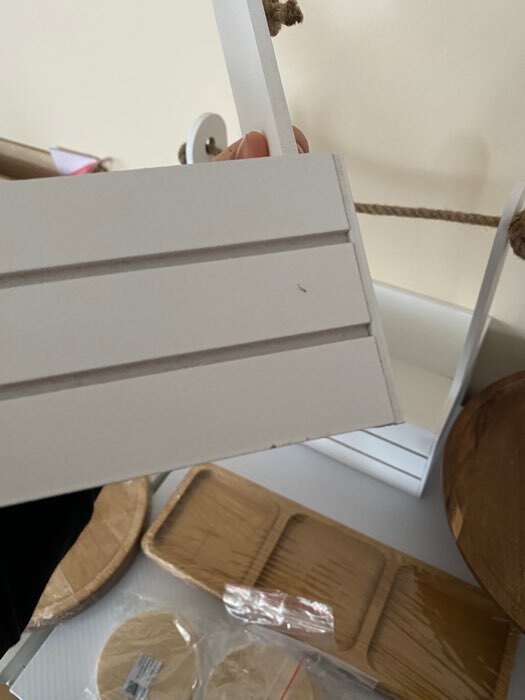 Фотография покупателя товара Набор кашпо деревянных 2 в 1 (25×15×30; 21×12×23 см) "Dear", ручка канат, белый - Фото 5