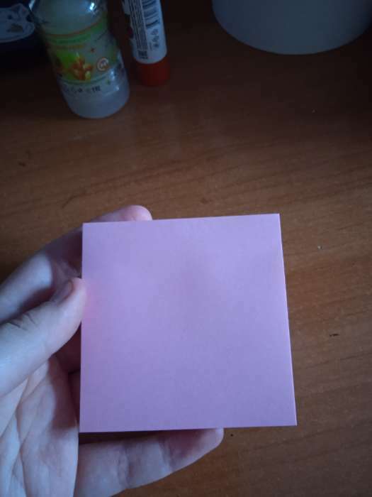 Фотография покупателя товара Блок с липким краем, 76×76 мм, 100 листов, пастель, розовый - Фото 2