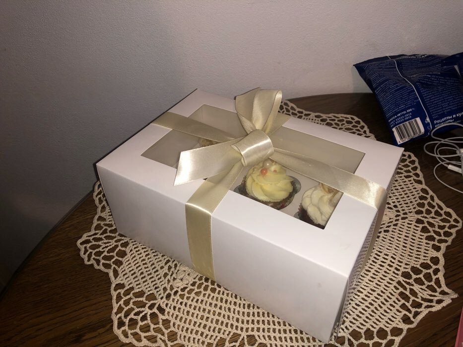 Фотография покупателя товара Коробка для 6 капкейков с окном, крафт, 25×17×10 см - Фото 33