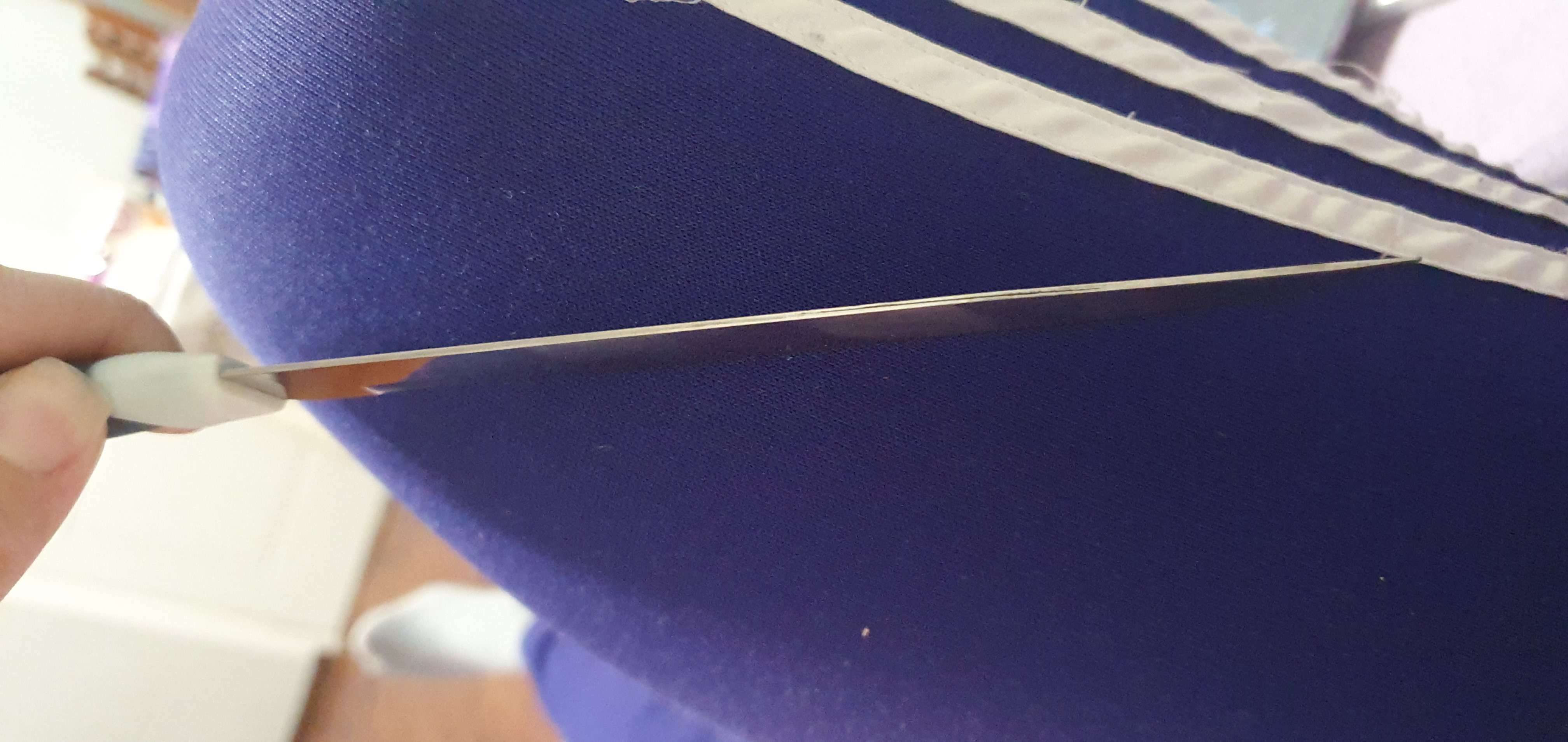 Фотография покупателя товара Нож Доляна «Страйп», универсальный, лезвие 15 см, цвет синий - Фото 1