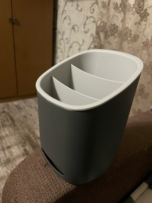 Фотография покупателя товара Подставка для столовых приборов IDEA «ИЗЛИ», 25×14.5×19 см, пластик, графитовая - Фото 10
