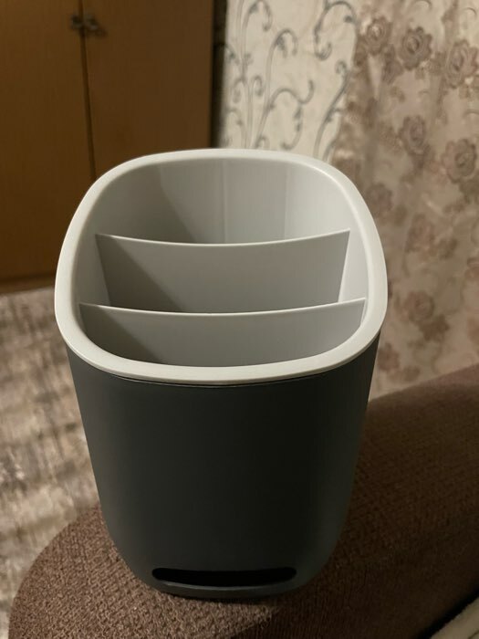Фотография покупателя товара Подставка для столовых приборов IDEA «ИЗЛИ», 25×14.5×19 см, пластик, графитовая - Фото 12
