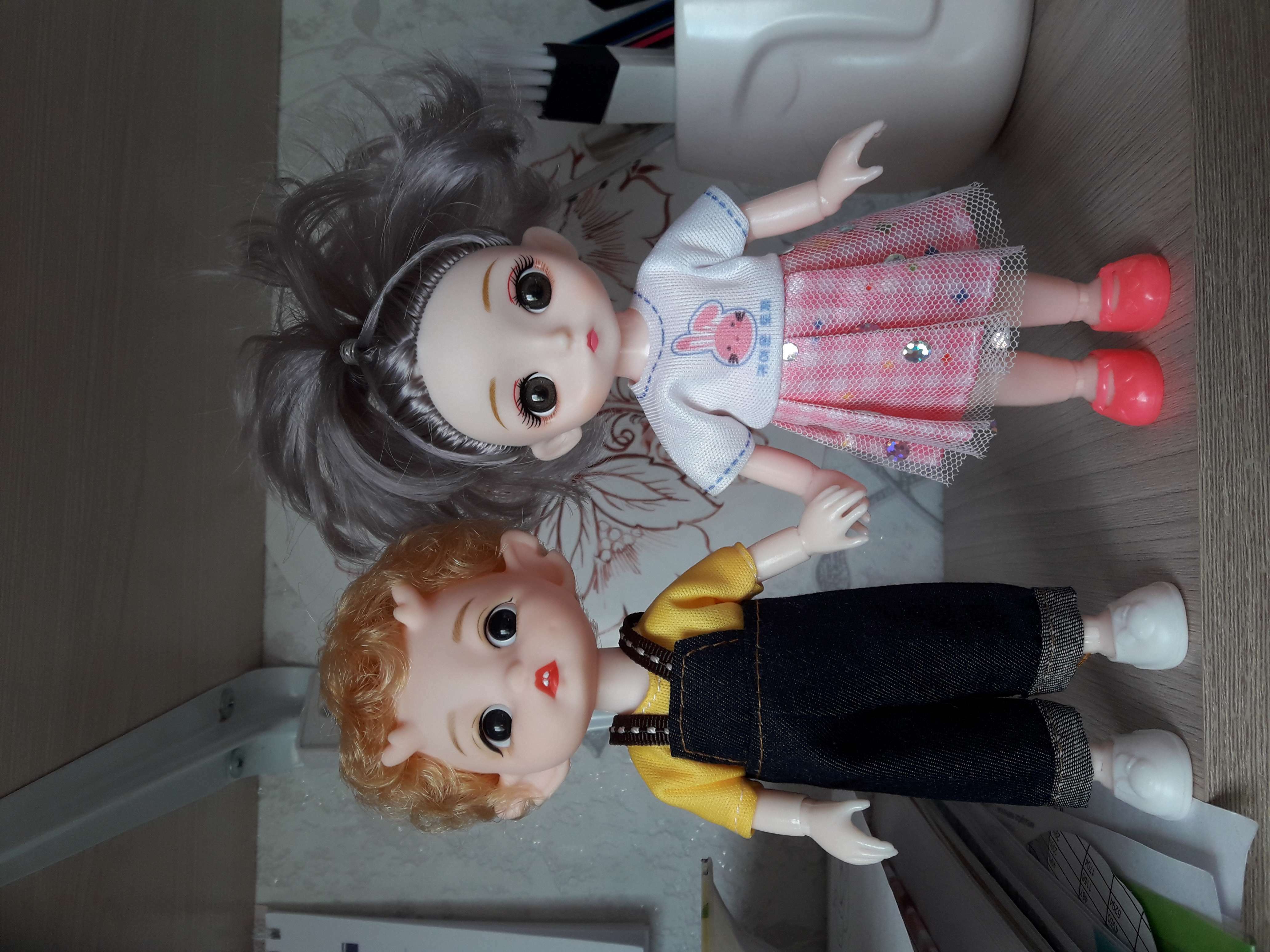 Фотография покупателя товара Кукла модная шарнирная «Мика» в платье, МИКС - Фото 4