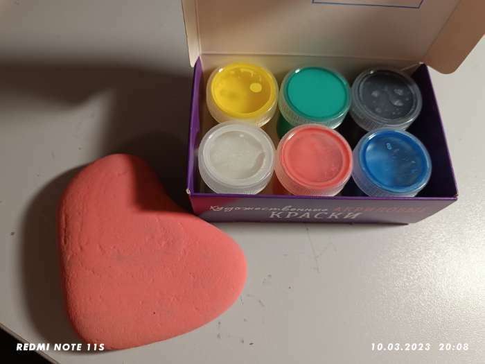 Фотография покупателя товара Краска акриловая, набор 6 цветов х 20 мл, Calligrata, художественная, морозостойкая, в картонной коробке