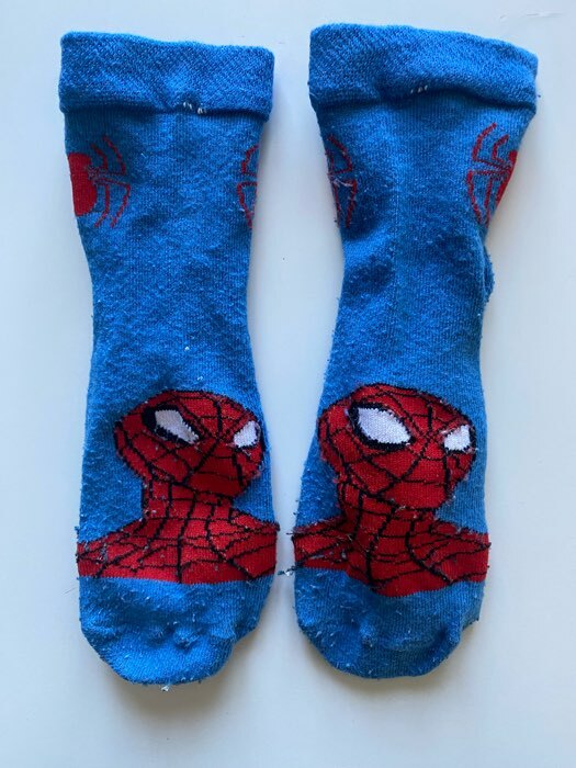 Фотография покупателя товара Носки детские для мальчика «Человек-Паук», MARVEL, 20-22 см, синие - Фото 3