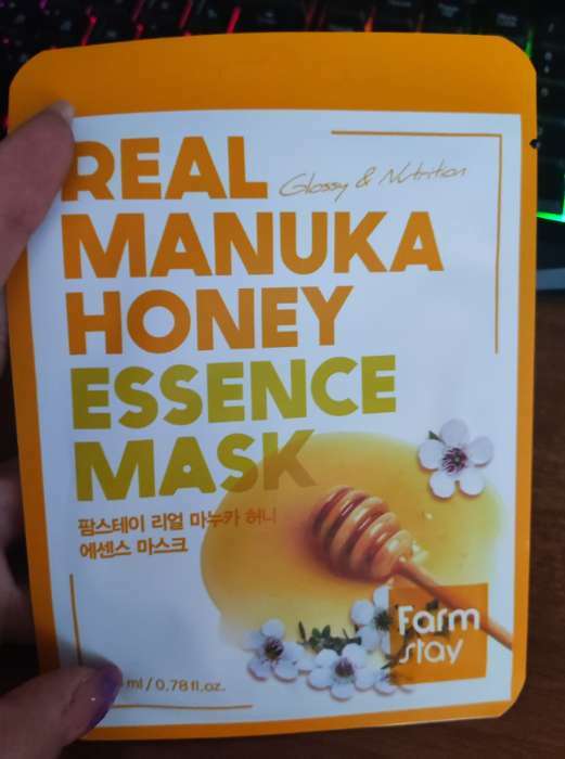 Фотография покупателя товара Тканевая маска для лица с экстрактом меда FarmStay Real Manuka Honey Essence Mask, 23 мл