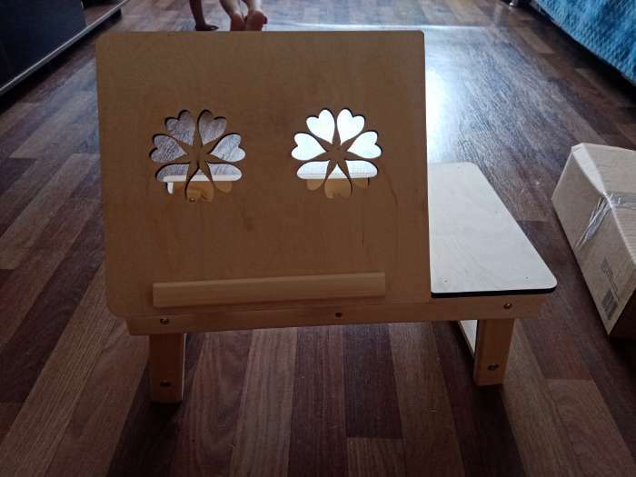 Фотография покупателя товара Столик для ноутбука складной "Цветок", 50×30×21см