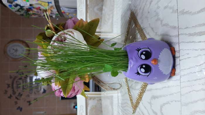 Фотография покупателя товара Набор для опытов «Пташки, выращиваем травку», фиолетовый горшочек - Фото 10