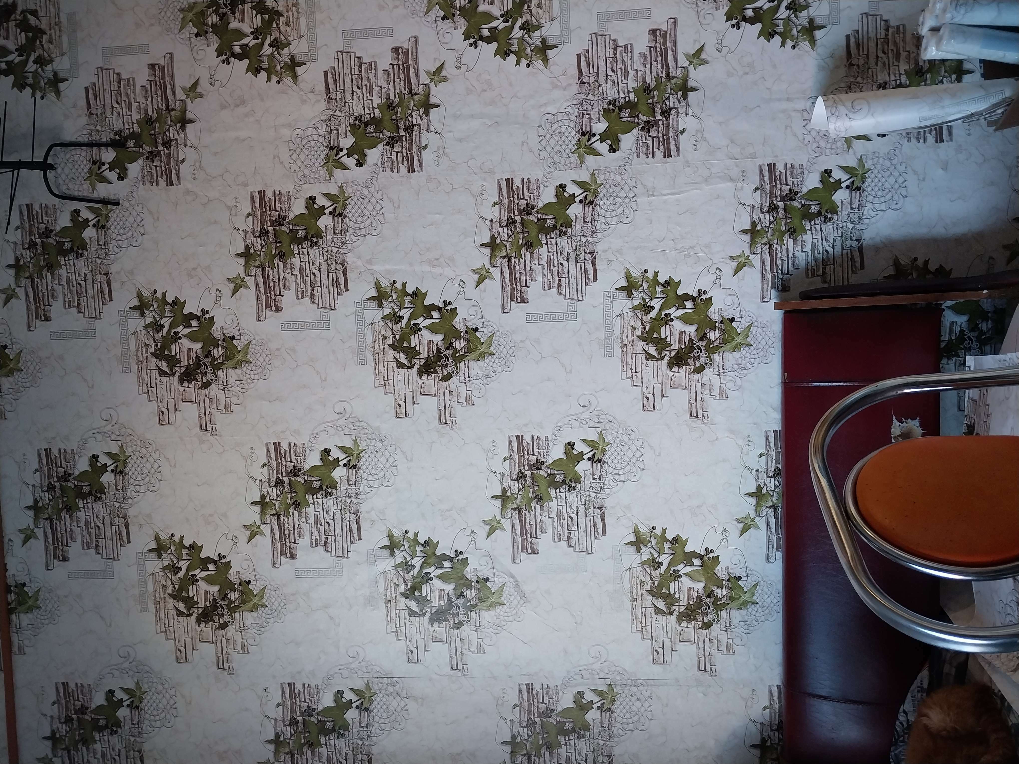 Фотография покупателя товара Обои моющиеся «Агата. Саратовские обои», на бумажной основе, 0.53×10 м, цвет бежевый - Фото 2