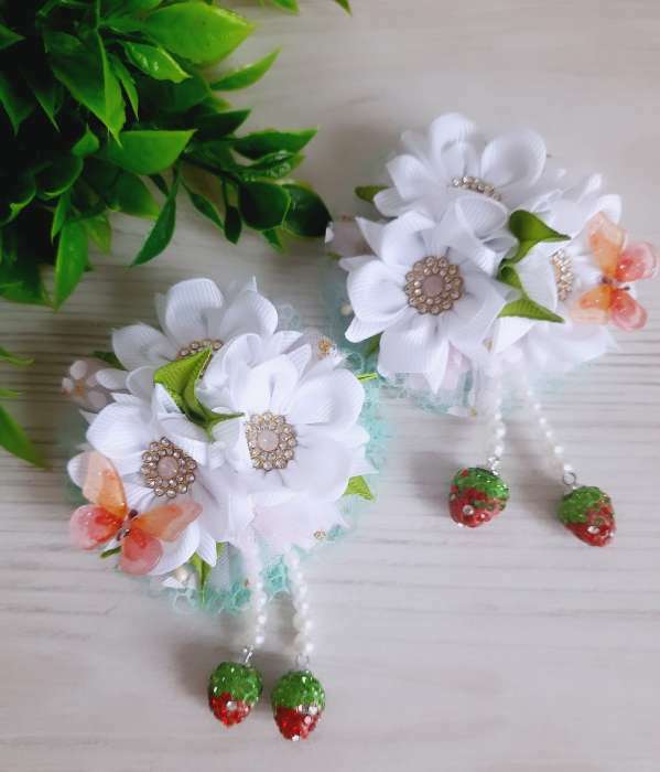 Фотография покупателя товара Декор для творчества пластик "Клубничка с петелькой" набор 5 шт 1х1,4 см - Фото 1