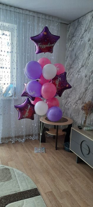 Фотография покупателя товара Воздушные шары, букет «Футбол», набор 7 шт., на подставке - Фото 8