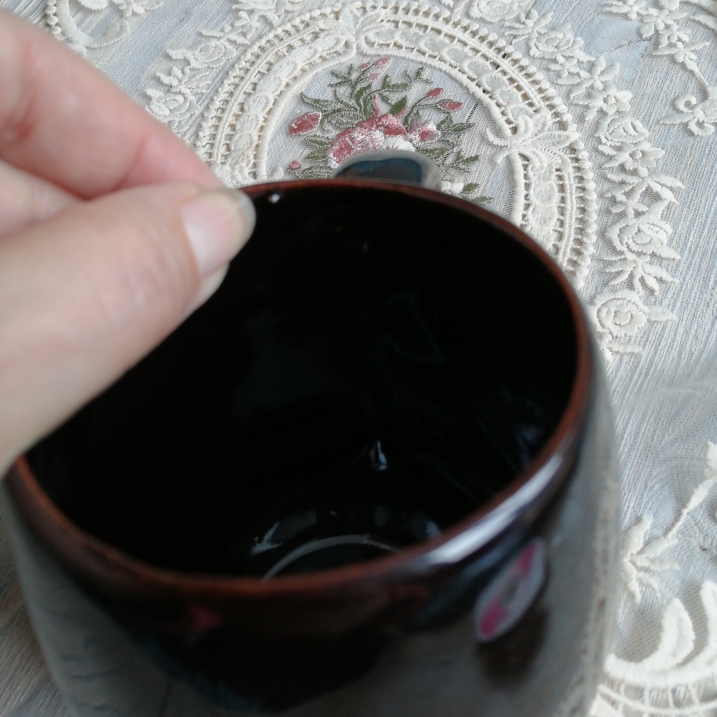 Фотография покупателя товара Кружка "Чайная", коричневая, керамика, 0.4 л - Фото 1