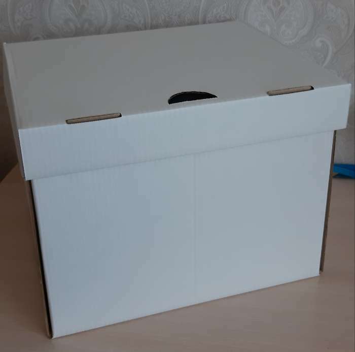 Фотография покупателя товара Коробка для хранения, белая, 40 х 34 х 30 см - Фото 6