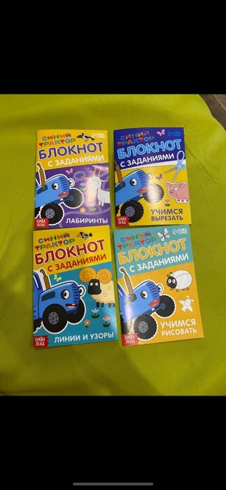 Фотография покупателя товара Блокноты iq с заданиями, набор 6 шт. по 24 стр., Синий трактор - Фото 4