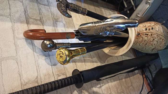 Фотография покупателя товара Сувенирное изделие Трость с револьвером, клинок 30см - Фото 5