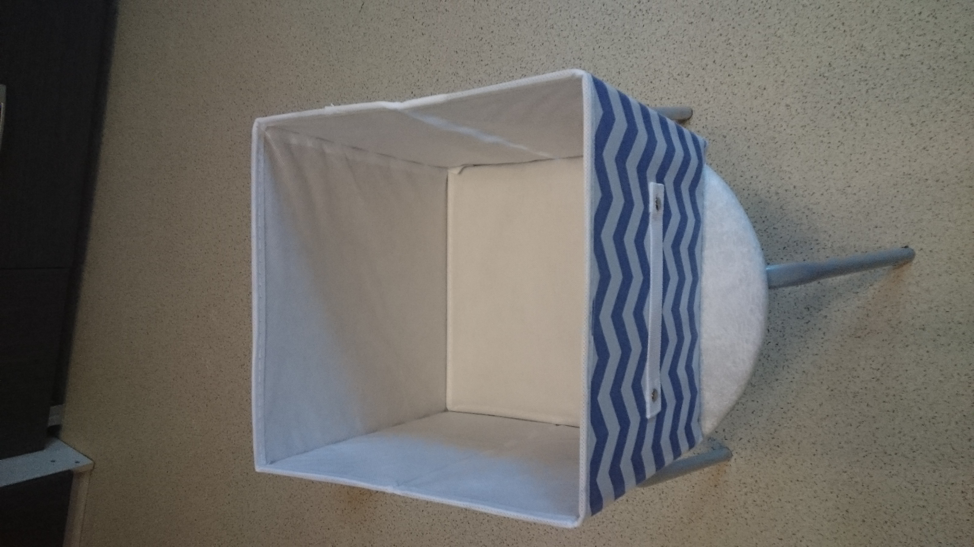 Фотография покупателя товара Короб стеллажный для хранения «Зигзаг», 25×25×25 см, цвет синий - Фото 2