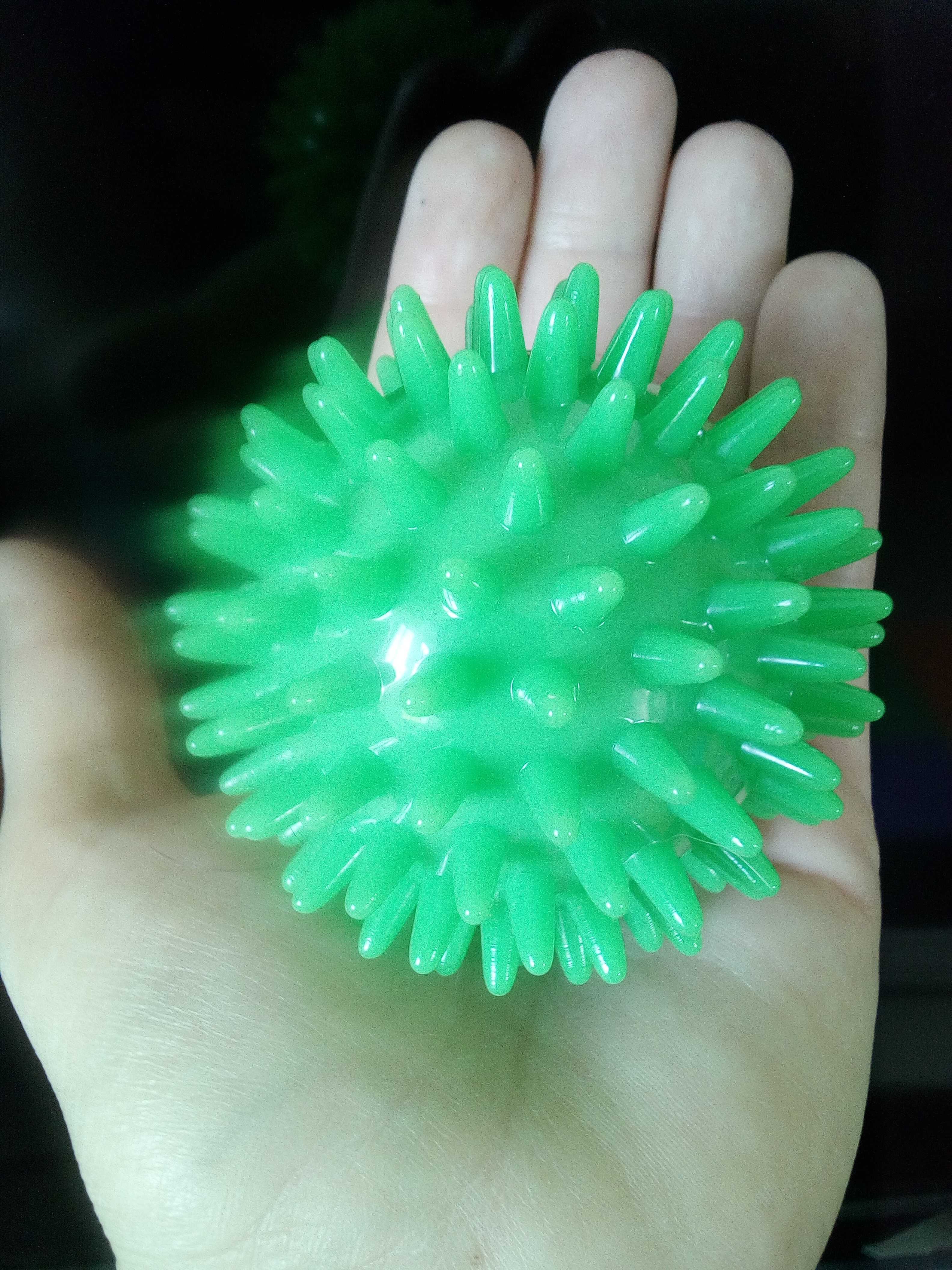 Фотография покупателя товара Мяч массажный ø7 см., цвет зеленый, Крошка Я
