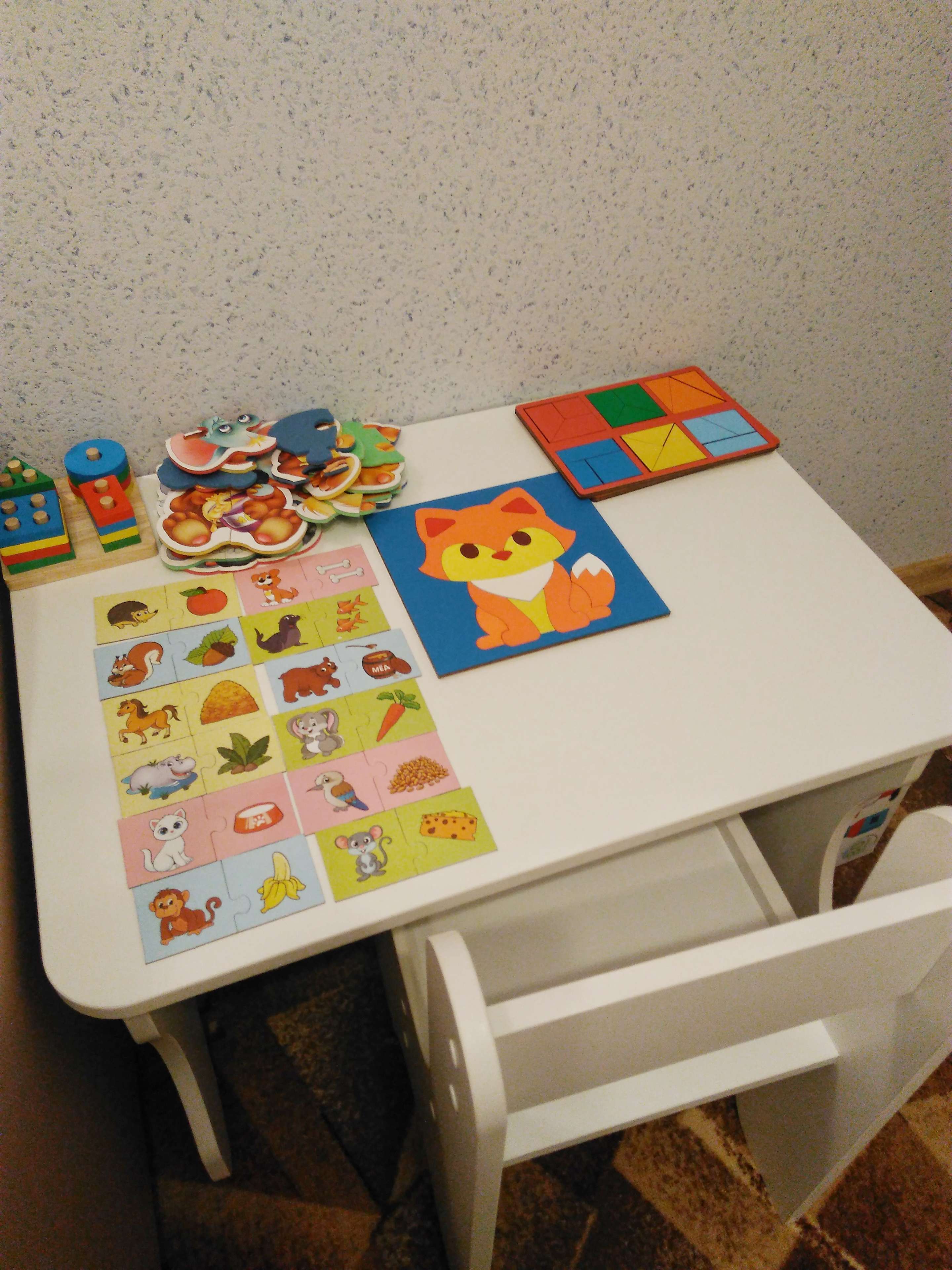 Фотография покупателя товара Комплект детской мебели «Забавные животные», цвет белый - Фото 11