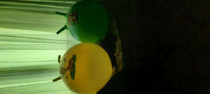 Фотография покупателя товара Мяч-прыгун с рожками ZABIAKA «Сказочные истории», d=55 см, 420 г, цвет МИКС - Фото 5