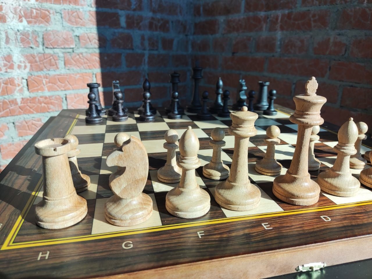 Фотография покупателя товара Шахматы турнирные 50 х 50 см, утяжеленные, король h-10.5 см, пешка h-5.2 см - Фото 1