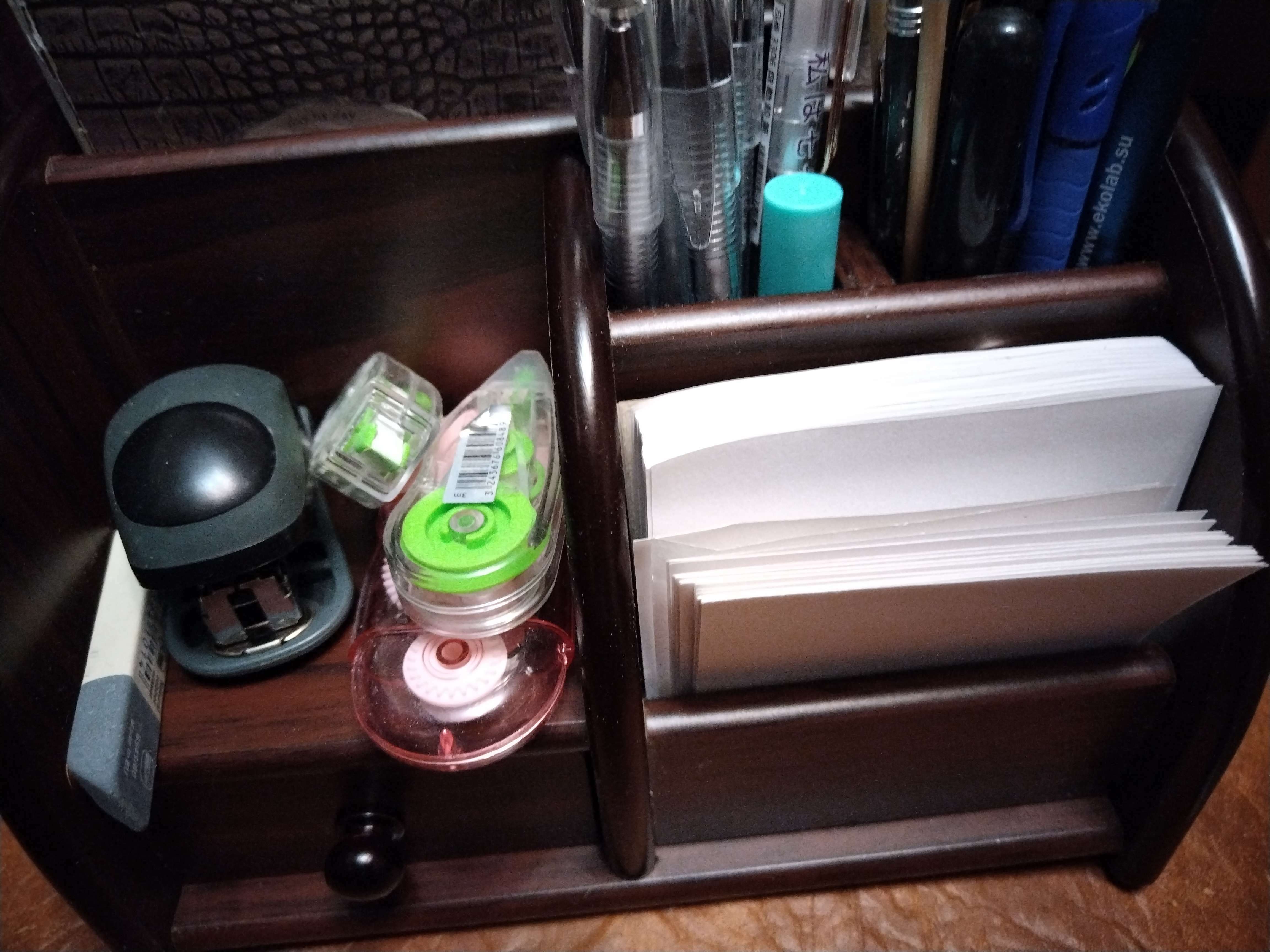 Фотография покупателя товара Органайзер 5 секций, 1 выдвижной ящик, серия Зебрано с кантом темным, 14×21 см - Фото 2