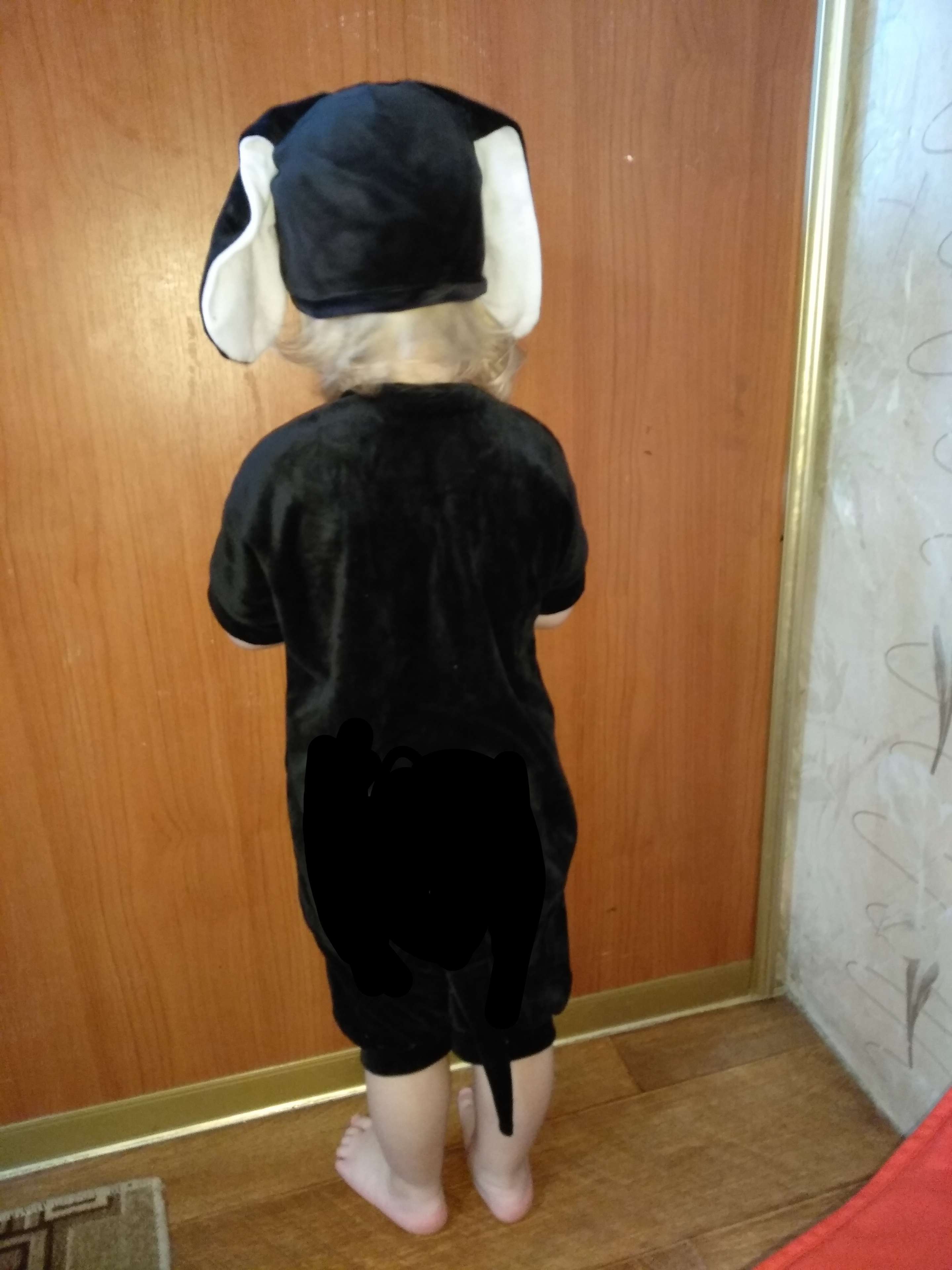 Фотография покупателя товара Карнавальный костюм "Собачка Артемон", велюр, комбинезон, шапка, от 1,5-3-х лет, рост 98 см
