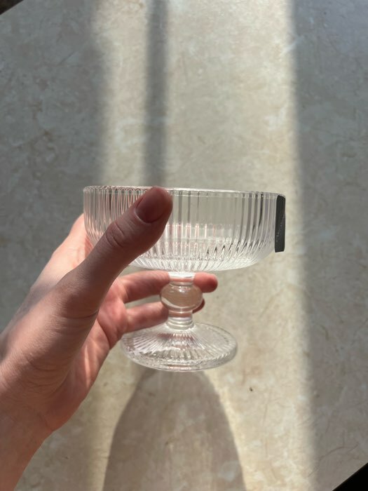 Фотография покупателя товара Креманка стеклянная Magistro «Грани», 300 мл, 12×10 см, цвет прозрачный