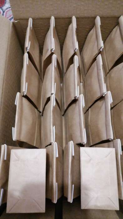 Фотография покупателя товара Пакет крафт бумажный фасовочный, прямоугольное дно 12 х 8 х 33 см - Фото 1
