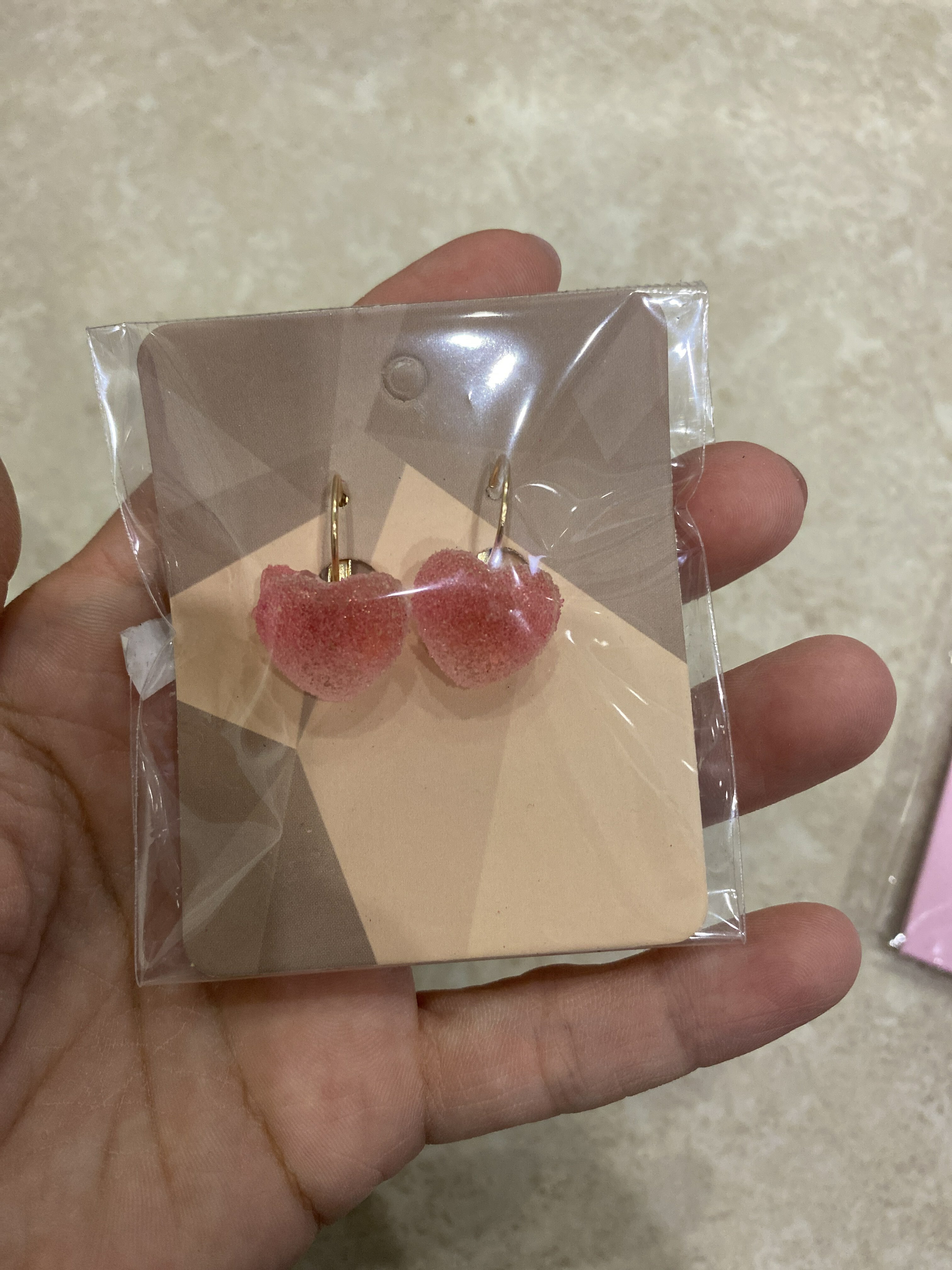 Фотография покупателя товара Серьги ассорти «Мармеладные сердечки» в сахаре, цвет МИКС - Фото 2