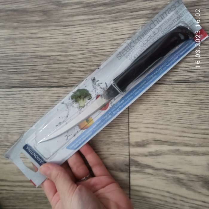 Фотография покупателя товара Нож кухонный для помидоров/цитрусовых Athus, лезвие 12,5 см, сталь AISI 420 - Фото 1