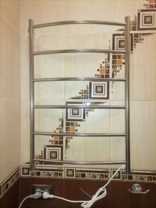 Фотография покупателя товара Полотенцесушитель электрический ТЕРА «Ребро», 500×800 мм, d=25 - Фото 1