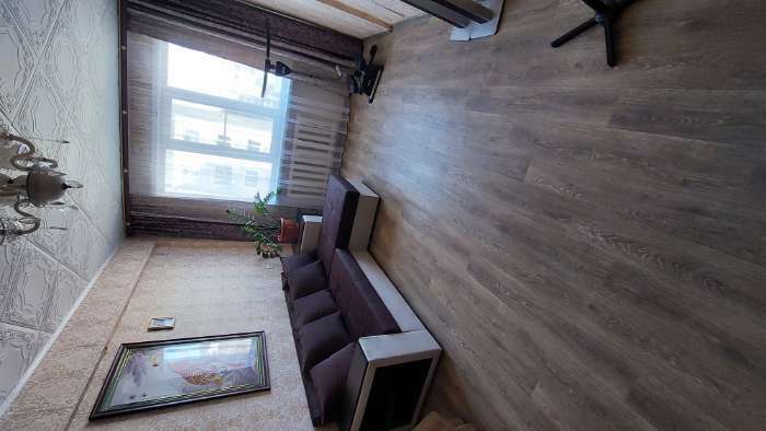 Фотография покупателя товара Угловой диван «Дубай Лайт», еврокнижка, угол правый, микровельвет, чёрный / фиолетовый - Фото 1