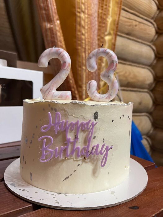Фотография покупателя товара Свеча в торт "Белый мрамор", цифра "4", 5,5 см - Фото 45
