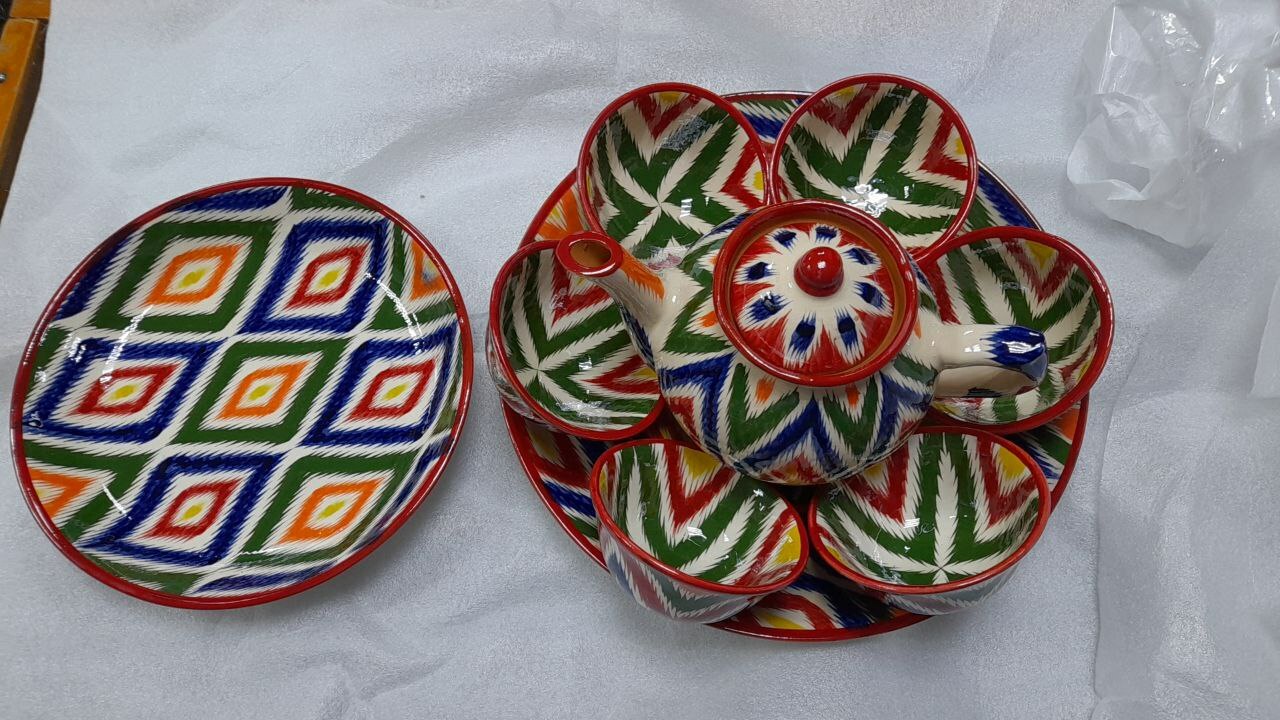 Фотография покупателя товара Ляган Риштанская Керамика "Атлас", 25 см, разноцветный - Фото 1